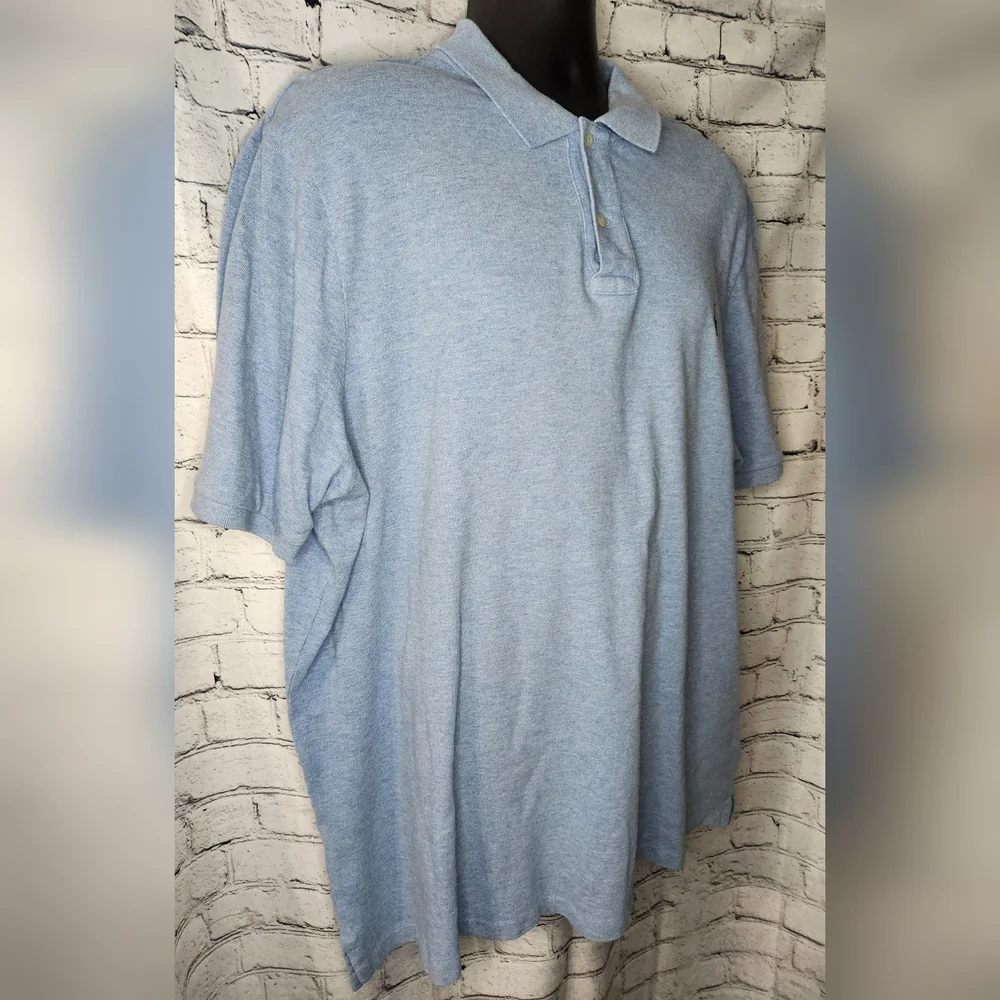 Polo Ralph Lauren Big & Tall Blue Short Sleeve Polo Shirt Size XXL‎